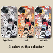 ピンクかわいい暖かすぎる猫たちの名前をカスタムする Case-Mate iPhoneケース