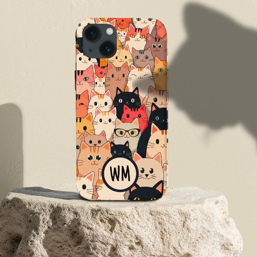 ピンクかわいい暖かすぎる猫たちの名前をカスタムする Case-Mate iPhoneケース