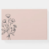 ピンクかわいい植物性フローラブーケ ゲストブック (裏面)