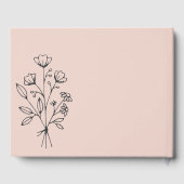 ピンクかわいい植物性フローラブーケ ゲストブック (裏面)