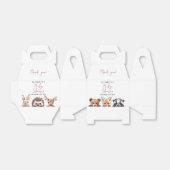 ピンクかわいい水彩木版動物赤ちゃんシャワー フェイバーボックス (折り畳みなし)