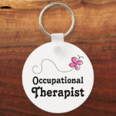 ピンクかわいい職業セラピスト キーホルダー (正面)