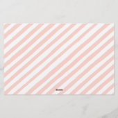 ピンクかわいい象の女の子の赤ちゃんシャワーの予測 便箋 (裏面)