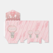 ピンクかわいい象ホットエアバルーン赤ちゃんシャワー フェイバーボックス (折り畳みなし)