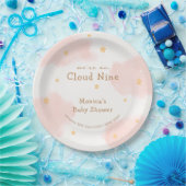ピンクかわいい雲9女の子ベビーシャワー ペーパープレート (パーティー)