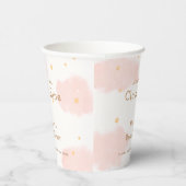 ピンクかわいい雲9女の子ベビーシャワー 紙コップ (右)