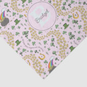 ピンクかわいいn'曲線シャムロックガールネームSt patricks 薄葉紙 (詳細)