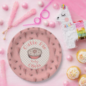 ピンクかわいこちゃんパイ秋ベビーガール ペーパープレート (パーティー)