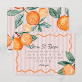 ピンクかわいこちゃんパステルシトラスブライダル共有アレシピ エンクロージャーカード (正面/裏面)