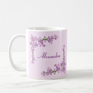 ピンクかわいらしさくらんぼの花 コーヒーマグカップ