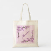 ピンクかわいらしさくらんぼの花 トートバッグ (裏面)