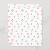 ピンクかわいらしさくらんぼイチゴ果実模様 (正面/裏面)