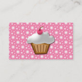 ピンクかわいらしさくらんぼカップケーキベーカリー 名刺 (裏面)