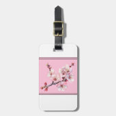 ピンクかわいらしさくらんぼブロッサム荷物タグ ラゲッジタグ (正面縦)