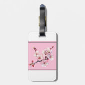 ピンクかわいらしさくらんぼブロッサム荷物タグ ラゲッジタグ (裏面縦)