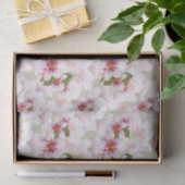 ピンクかわいらしさくらんぼ花水彩 薄葉紙 (ギフト)