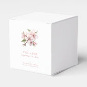 ピンクかわいらしさくらんぼ花 フェイバーボックス (正面サイド)