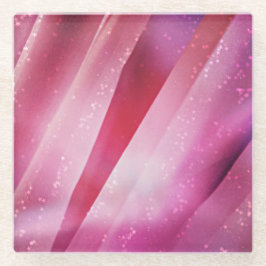 ピンクかわいらしで ガラスコースター