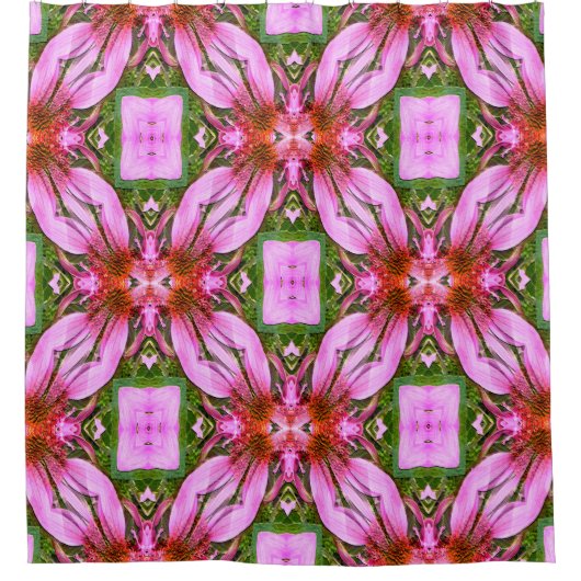 ピンクかわいらしで…..... シャワーカーテン (正面)