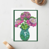 ピンクかわいらしで ノートカード (正面/裏面インサイチュ)