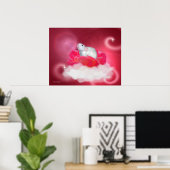 ピンクかわいらしで ポスター (ホームオフィス)