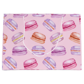 ピンクかわいらしで ラージペーパーバッグ