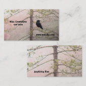 ピンクかわいらしとカラス 名刺 (正面/裏面)