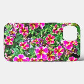 ピンクかわいらしとクリーム色のペチュニア Case-Mate iPhoneケース (裏面 (横))
