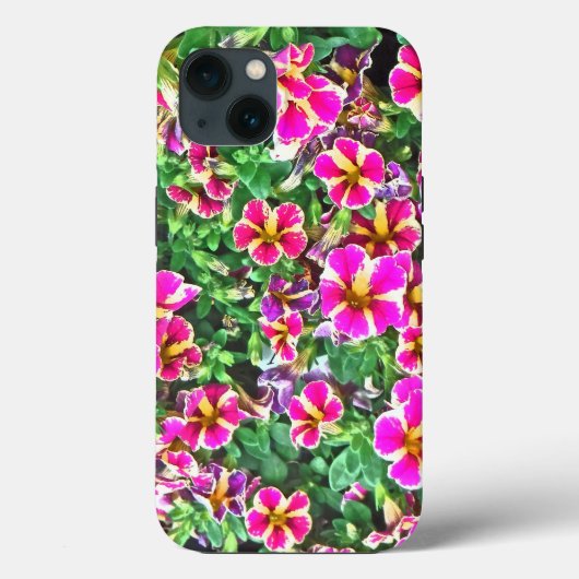 ピンクかわいらしとクリーム色のペチュニア Case-Mate iPhoneケース (裏面)