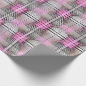 ピンクかわいらしとグレーのプユニークライド ラッピングペーパー (角)