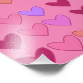 ピンクかわいらしとハートの女カラフルの子 フォトプリント            (角)