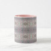 ピンクかわいらしとパターン（の模様が）ある マグカップ (中央)