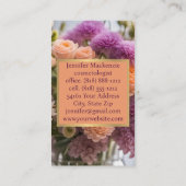 ピンクかわいらしとピーチパープルバラAI生成 名刺 (裏面)