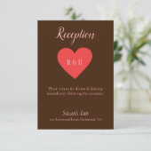 ピンクかわいらしとブラウンの披露宴 エンクロージャーカード (スタンド正面)