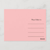 ピンクかわいらしとブラックのポストカード ポストカード (裏面)