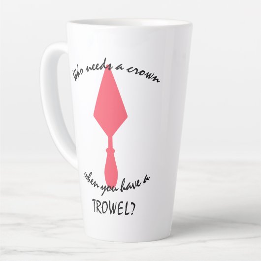 ピンクかわいらしとブラックの考古学者のコテ カフェラテマグ (左アングル)