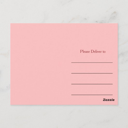 ピンクかわいらしとブラック ポストカード (裏面)