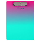 ピンクかわいらしとブルーのグラデーション色 クリップボード (正面)
