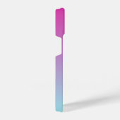 ピンクかわいらしとブルーのコットンキャンディグラデーション iPhoneケース (右側面)