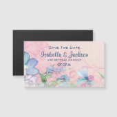 ピンクかわいらしとブルーのフローラ保存日 (正面/裏面)