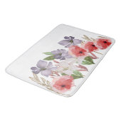 ピンクかわいらしとブルーの水色の花 バスマット (アングル)