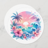 ピンクかわいらしとブルーの沿岸芸術 (正面/裏面)