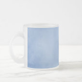 ピンクかわいらしとブルーの熱帯性 フロストグラスマグカップ (左)