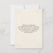 ピンクかわいらしとブルーの縁どフラ結婚ー サンキューカード (裏面)