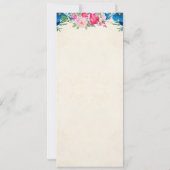 ピンクかわいらしとブルーの花縁どのメ結婚ニュー 招待状 (裏面)