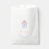 ピンクかわいらしとブルーのChinoiserie女の子の赤ちゃんシャワー フェイバーバッグ (正面)