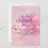 ピンクかわいらしとホワイトカーネーション母の日ブランチ 招待状 (正面)