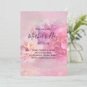 ピンクかわいらしとホワイトカーネーション母の日ブランチ 招待状 (スタンド正面)