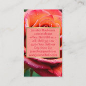 ピンクかわいらしと桃のバラAI生成 名刺 (裏面)