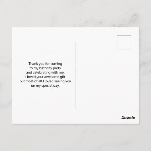 ピンクかわいらしと白のカーネーション写真ありがとう ポストカード (裏面)